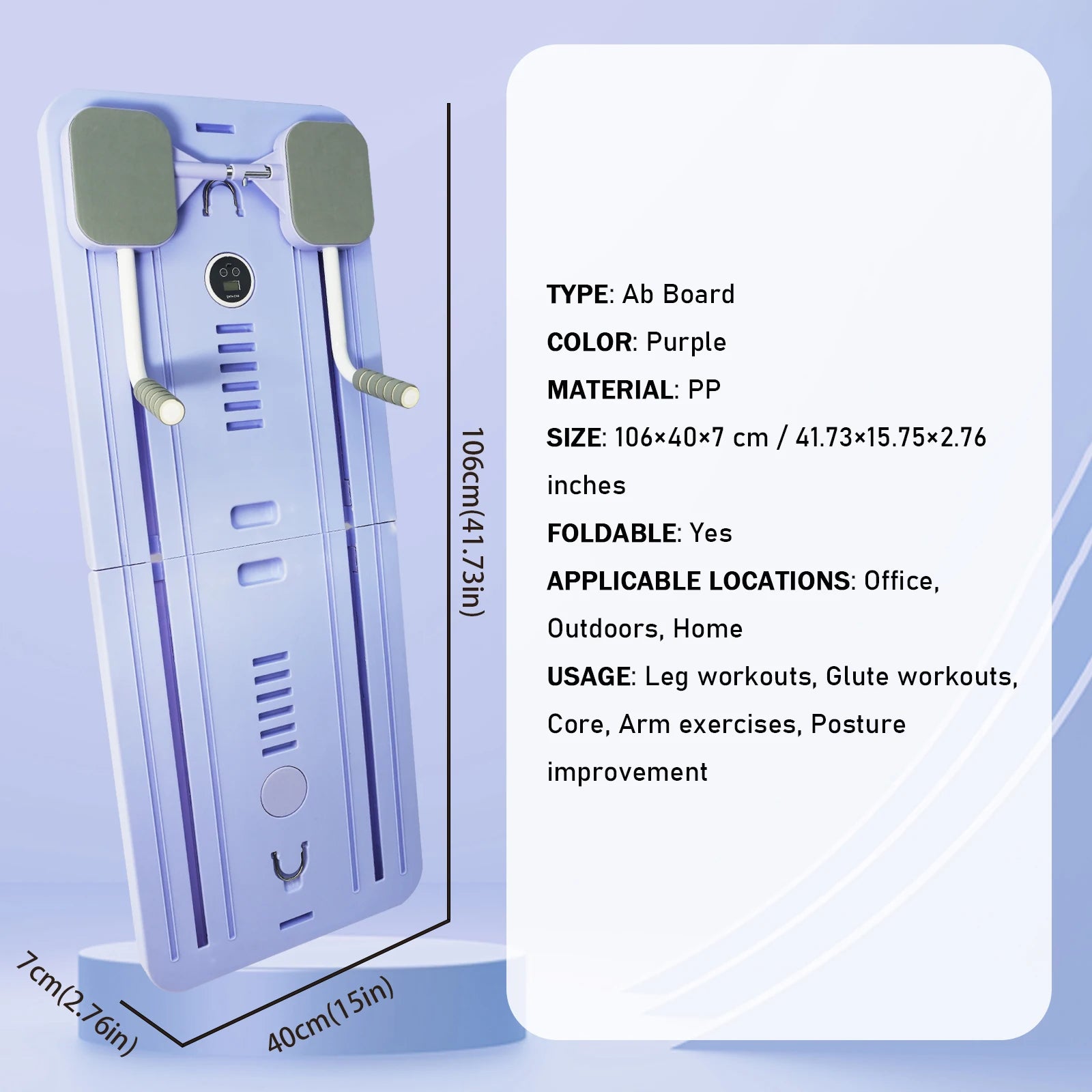 Adjustable Pilates Board, Home Workout | Ab & Push-Up Workout Board- Yoga