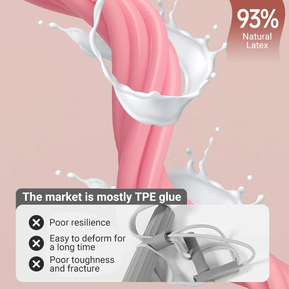 6-Tube Resistance Band Multi Function Tension Rope Fitness Bands 6-Tube Elastic Yoga Pedal Puller for Sports Exercises at Gym