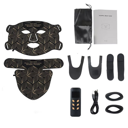 Silicone Led Face Mask 8 Colors Red Light Therapy Infrared Flexible Soft Mask Led Therapy anti Aging Advanced Photon Mask
