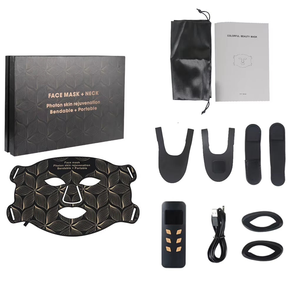 Silicone Led Face Mask 8 Colors Red Light Therapy Infrared Flexible Soft Mask Led Therapy anti Aging Advanced Photon Mask